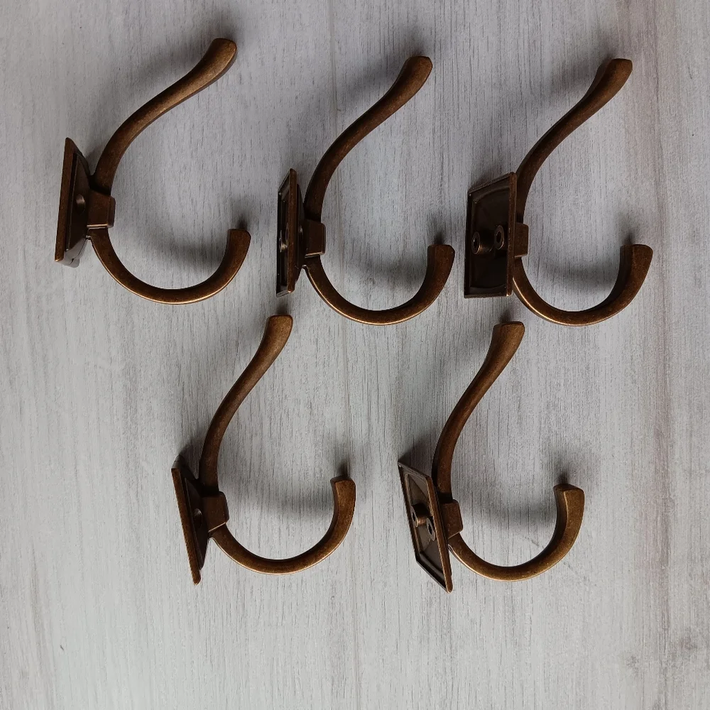 New KHTumeware Wall Hooks 5 Pack Antique Copper Hardware Hold Up to 60lbs